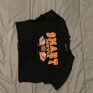 Graphic Black Crop Top